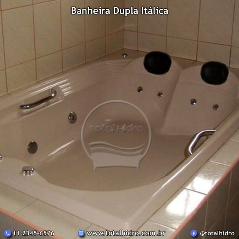 Banheira com Hidro Completa Candeias - Banheira Hidro Dupla