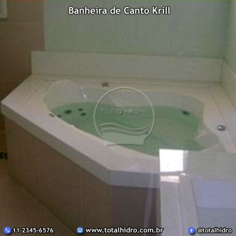 Banheira de Canto com Hidromassagem Preço Rondonópolis - Banheira de Hidro Dupla de Canto