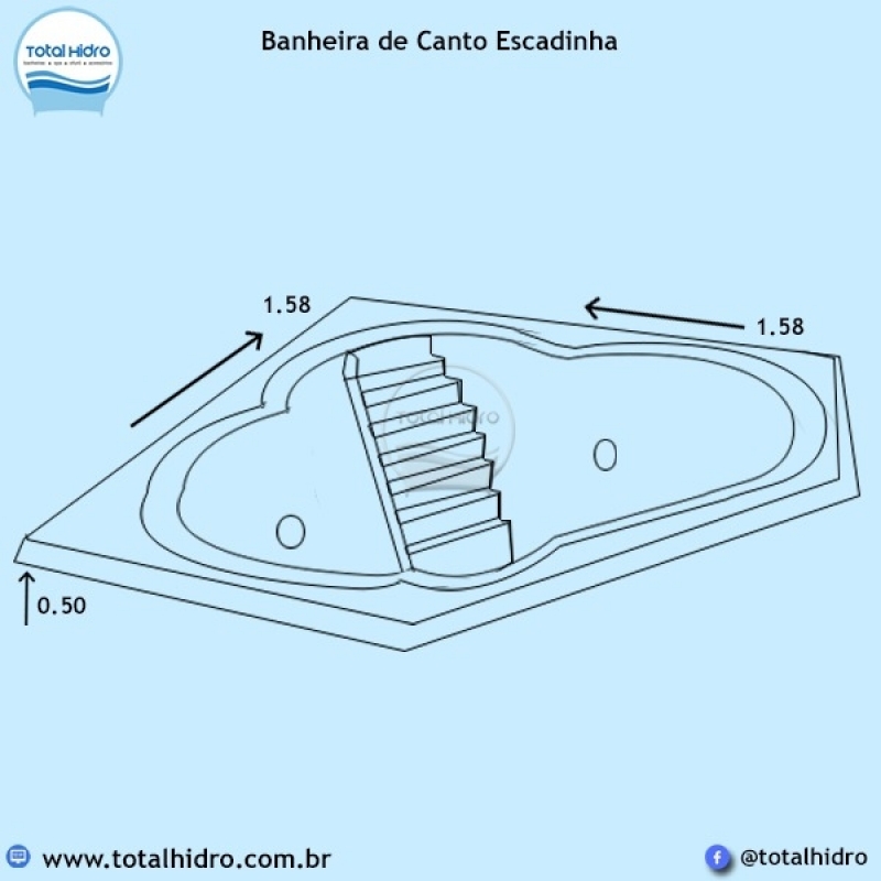 Instalação de Banheira de Hidro Canto em Apartamento São José dos Pinhais - Instalação de Banheira de Canto