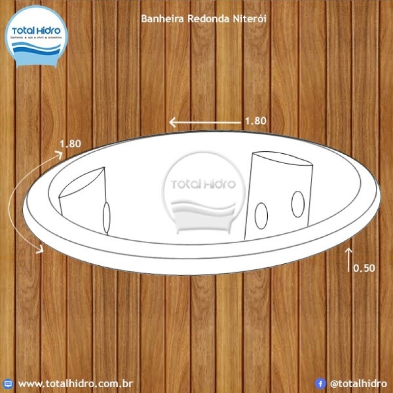 Instalação de Banheira Redonda Fibra Preço Aquiraz - Instalação de Banheira Redonda Hidro