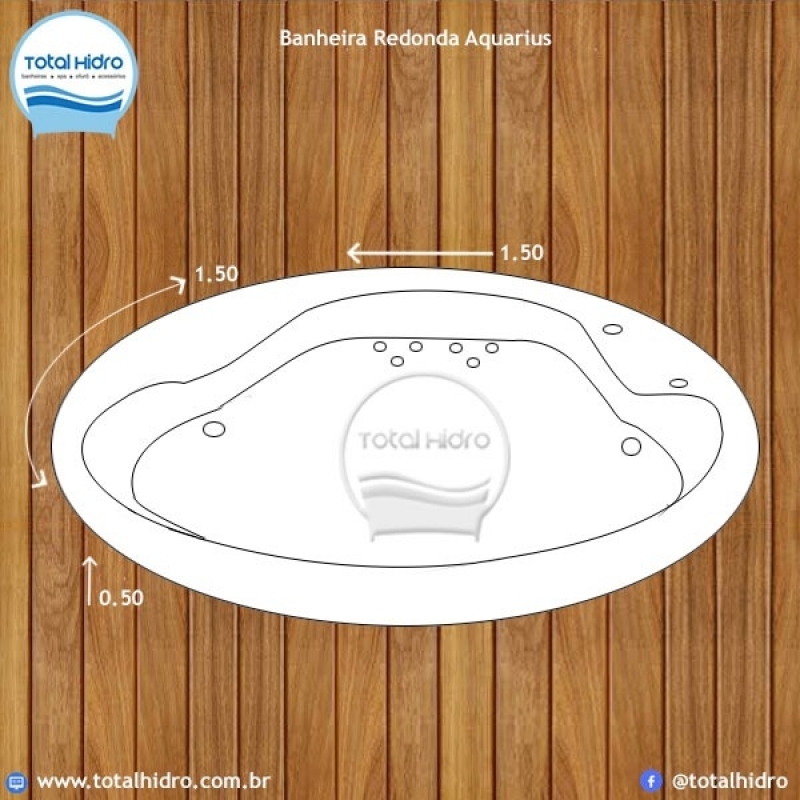 Instalação de Banheira Redonda Fibra Valor Jardim Guanabara - Instalação de Banheira Redonda Simples